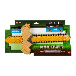 MATTEL Minecraft Espada-Pico Transformación 2 en 1