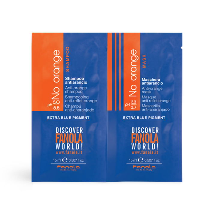 Fanola Set Coffret Cheveux No Orange Extra Blue Pigment - Masque Crème Traitant Nourrissant 15 ml + Shampooing Nourrissant 15 ml Fanola Set Coffret Cheveux No Orange Extra Blue Pigment - Masque Crème Traitant Nourrissant 15 ml + Shampooing Nourrissant 15 ml