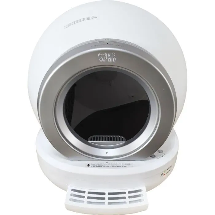 Nice Kitty - Litière autonettoyante pour chats 65 L, connectée Bluetooth via app, démontable et lavable, dimensions 57 x 50 x 53 cm