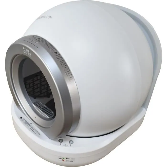 Nice Kitty - Litière autonettoyante pour chats 65 L, connectée Bluetooth via app, démontable et lavable, dimensions 57 x 50 x 53 cm