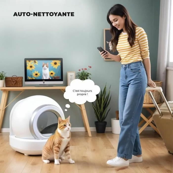 NICE KITTY Litière autonettoyante 65 L