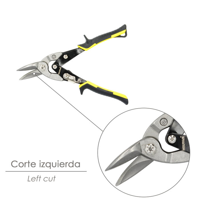 WOLFPACK LINEA PROFESIONAL Tijera de tôlerie pour coupe à gauche 250 mm WOLFPACK LINEA PROFESIONAL Tijera de tôlerie pour coupe à gauche 250 mm