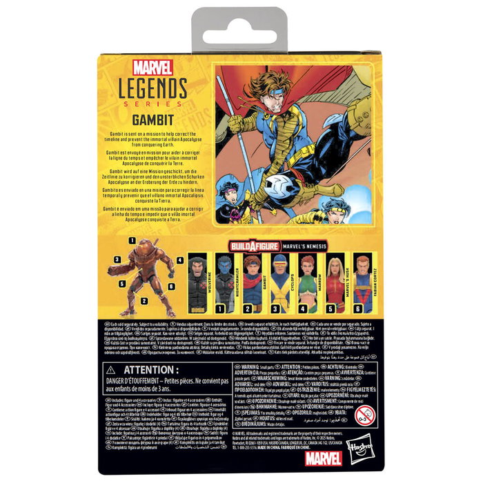 HASBRO - Figure articulée Gambit X-Men Marvel avec accessoires (15 cm)