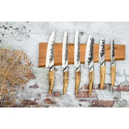 Forged Couteau Santoku Katai - Acier VG10 - Manche en bois de racine - 18 cm