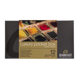 Rembrandt Set d'aquarelles de poche en plastique avec 12 pastilles et pinceau