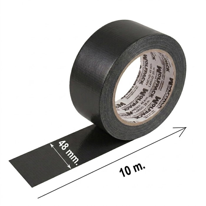 WOLFPACK LINEA PROFESIONAL Cinta Americana Muscle noire 48 mm x 10 m WOLFPACK LINEA PROFESIONAL Cinta Americana Muscle noire 48 mm x 10 m