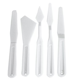 Talens Art Creation Lot de 5 spatules en plastique 18 cm avec étui