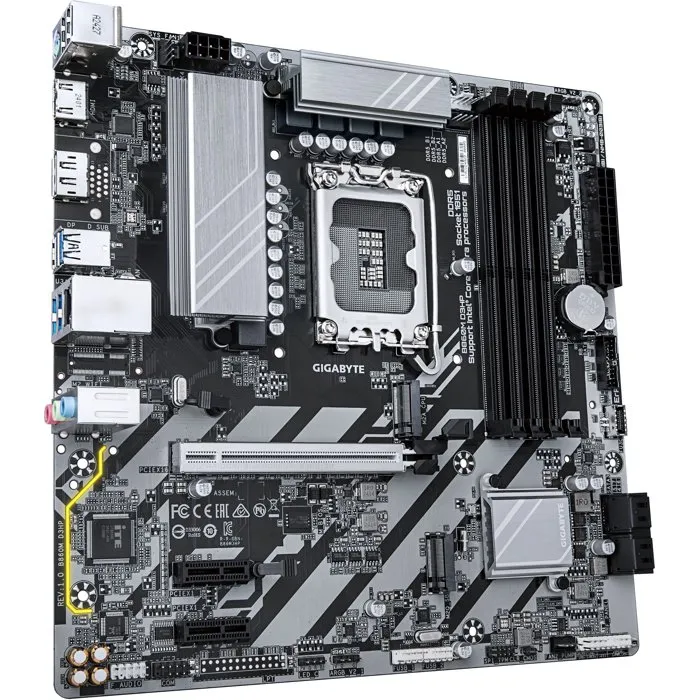 Gigabyte Carte Mère B860M D3HP Micro-ATX - Chipset Intel B860 - Compatible Mémoire DDR5 - Pour PC Bureautique, Multimédia et Gaming