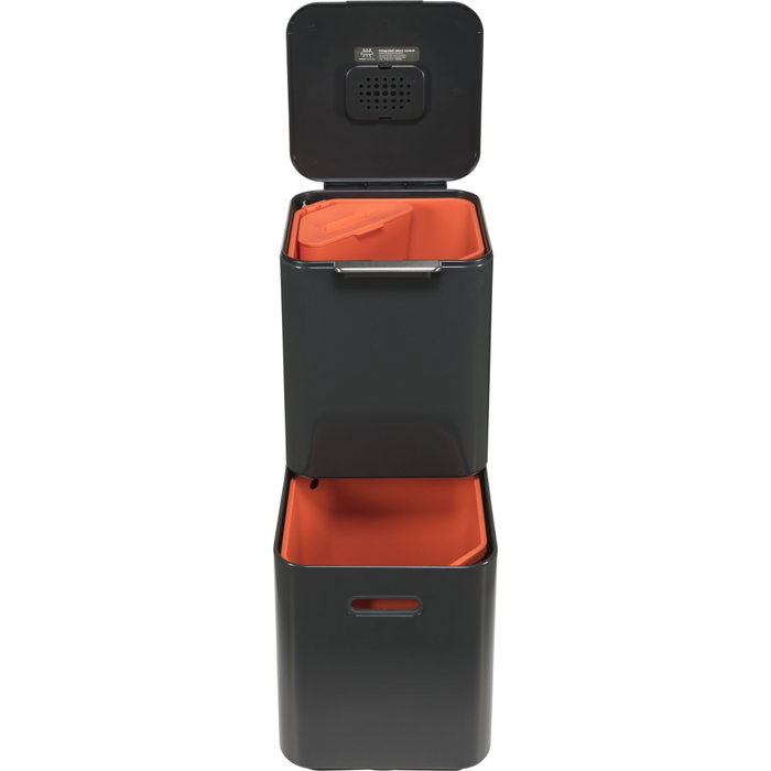 Joseph Joseph Totem Compact 40 L Poubelle de tri et recyclage, gris