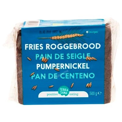 Terrasana Pain allemand de seigle 500g - Vegan, biologique Terrasana Pain allemand de seigle 500g - Vegan, biologique