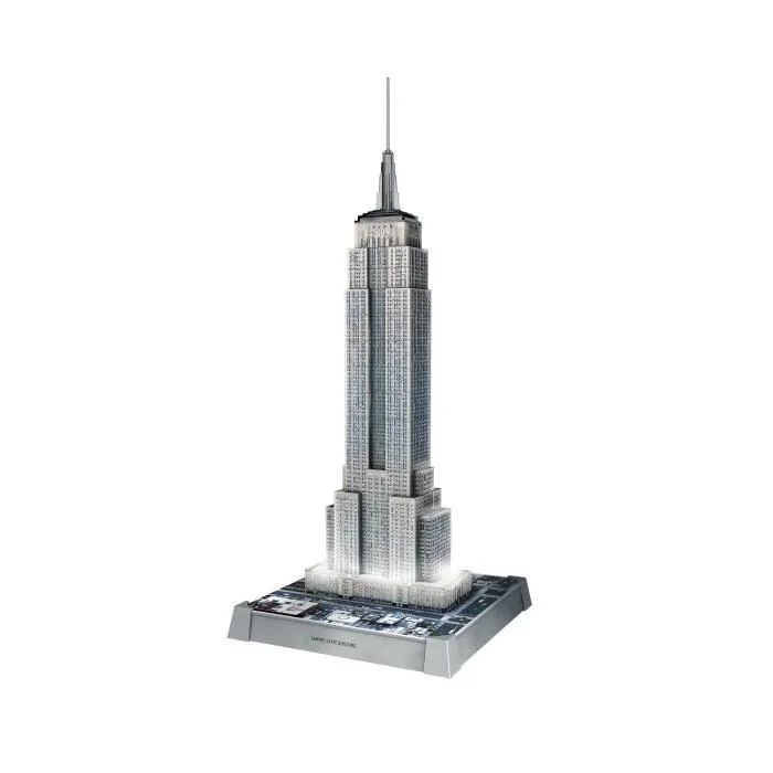 Ravensburger - Puzzle 3D Iconics Empire State Building illuminé avec éclairage LED intégré - Maquette à assembler