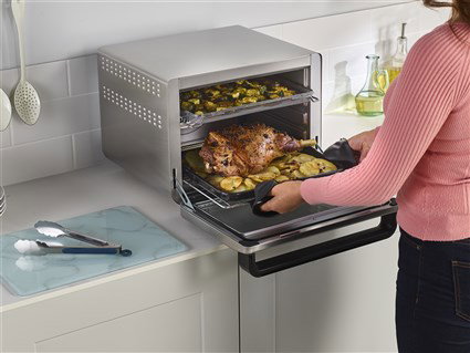 Ninja DT200EU Mini four à convection multifonction 10 en 1 Foodi - Technologie True Surround Convection, cuisson rapide et uniforme
