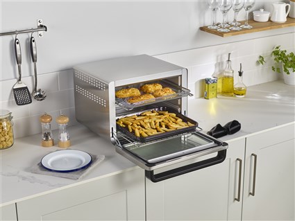 Ninja DT200EU Mini four à convection multifonction 10 en 1 Foodi - Technologie True Surround Convection, cuisson rapide et uniforme