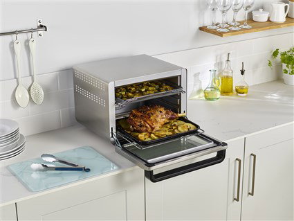 Ninja DT200EU Mini four à convection multifonction 10 en 1 Foodi - Technologie True Surround Convection, cuisson rapide et uniforme