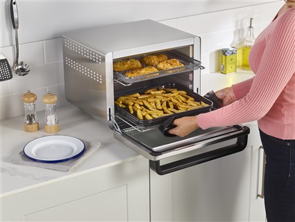 Ninja DT200EU Mini four à convection multifonction 10 en 1 Foodi - Technologie True Surround Convection, cuisson rapide et uniforme