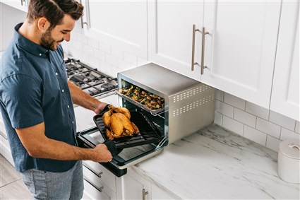 Ninja DT200EU Mini four à convection multifonction 10 en 1 Foodi - Technologie True Surround Convection, cuisson rapide et uniforme