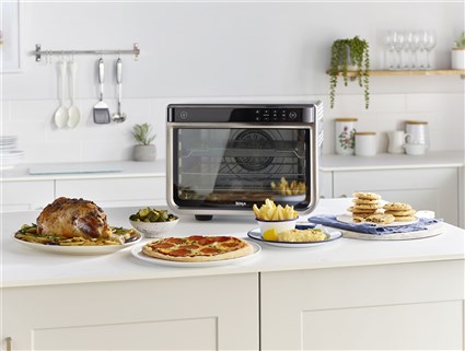 Ninja DT200EU Mini four à convection multifonction 10 en 1 Foodi - Technologie True Surround Convection, cuisson rapide et uniforme