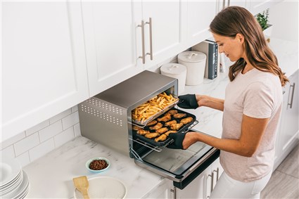 Ninja DT200EU Mini four à convection multifonction 10 en 1 Foodi - Technologie True Surround Convection, cuisson rapide et uniforme