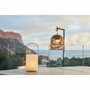 Lumisky TIKY Lanterne sans fil avec poignée en bambou, LED blanc chaud/multicolore dimmable, 27 cm