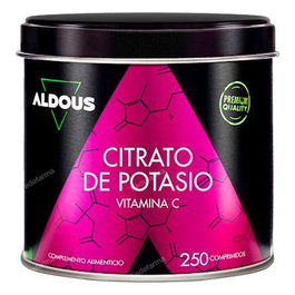 ALDOUS BIO Citrate de potassium 3705 mg avec 80 mg de vitamine C, 250 comprimés