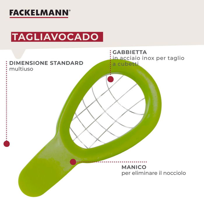 Coupe-Avocat Fackelmann 16 cm Vert Acier inoxydable