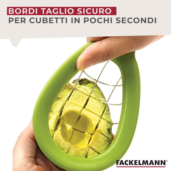 Coupe-Avocat Fackelmann 16 cm Vert Acier inoxydable