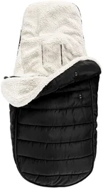 Tineo Chancelière Bébé Noire 6-18 Mois - Chaude Sherpa Déperlante, Fentes Harnais, Lavable