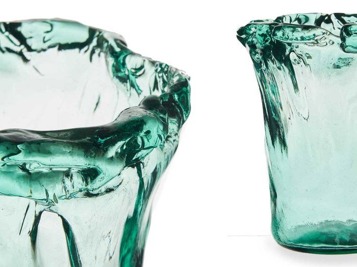 Giftdecor Vase en verre foulard transparent 25 cm | Dimensions 19x25.5x19 cm (Set de 6)
