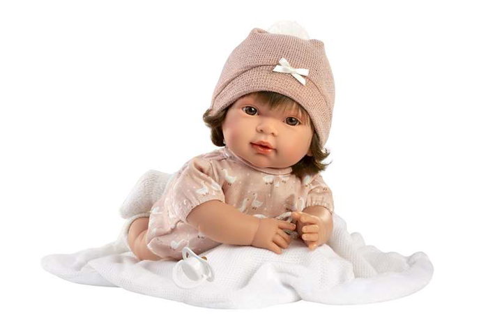 Llorens Poupée Carla Llorona Avec Couverture 42 cm Corps Tissu Son Llorens Poupée Carla Llorona Avec Couverture 42 cm Corps Tissu Son