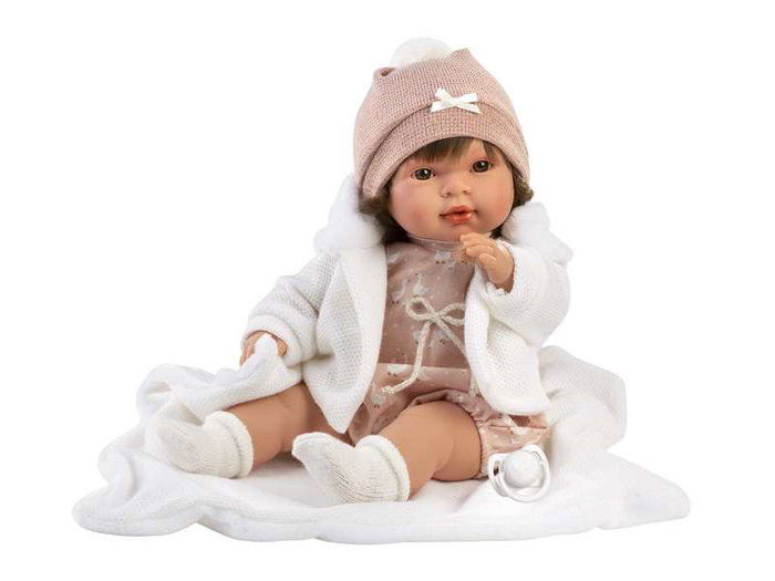 Llorens Poupée Carla Llorona Avec Couverture 42 cm Corps Tissu Son Llorens Poupée Carla Llorona Avec Couverture 42 cm Corps Tissu Son