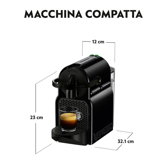 De'Longhi Machine à capsules Inissia avec Aeroccino EN80.BAE Noir