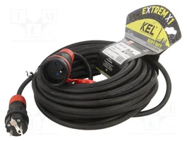 KEL Rallonge réseau H05RR-F 3G2,5mm² 20m noir