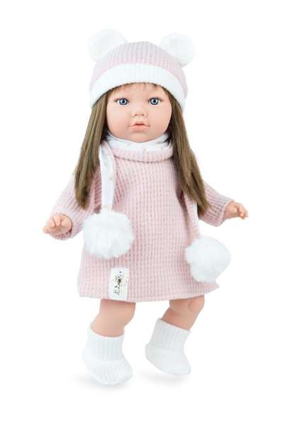 Marina & Pau - Muñeca Alina Soft - Poupée articulée douce en boîte, corps souple 45 cm - Espagnol