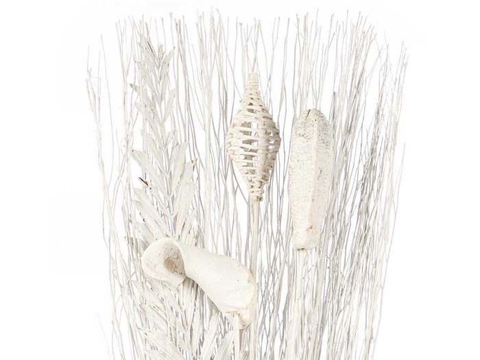 Giftdecor Ramillete Blanc Métallique 22x100x22 cm (Set de 8)