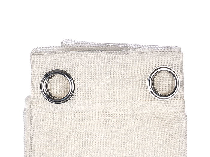 Giftdecor Rideau Blanc Relief 34x5x26cm en Tissu Polyester (Set de 6)