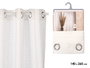 Giftdecor Rideau Blanc Relief 34x5x26cm en Tissu Polyester (Set de 6)