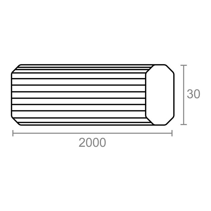 Micel Tube pour armoire ovalé Ta04 en aluminium argenté Micel Tube pour armoire ovalé Ta04 en aluminium argenté