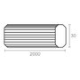 Micel Tube pour armoire ovalé Ta04 en aluminium argenté