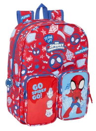 Safta Mochila Spidey Rescue 26x34x11cm Sac à dos enfant avec poches adaptable à poussette