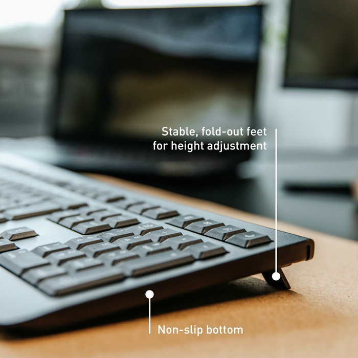 Clavier sans fil Cherry JK-3000ES-2 Noir Espagnol Qwerty Clavier sans fil Cherry JK-3000ES-2 Noir Espagnol Qwerty