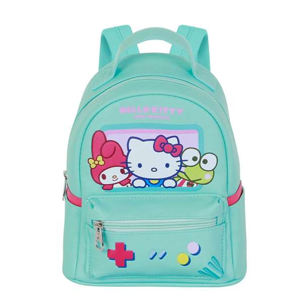 Hello Kitty Sac à dos urbain pour usage quotidien avec compartiments, turquoise, PVC, 25 x 22 x 15 cm Hello Kitty Sac à dos urbain pour usage quotidien avec compartiments, turquoise, PVC, 25 x 22 x 15 cm