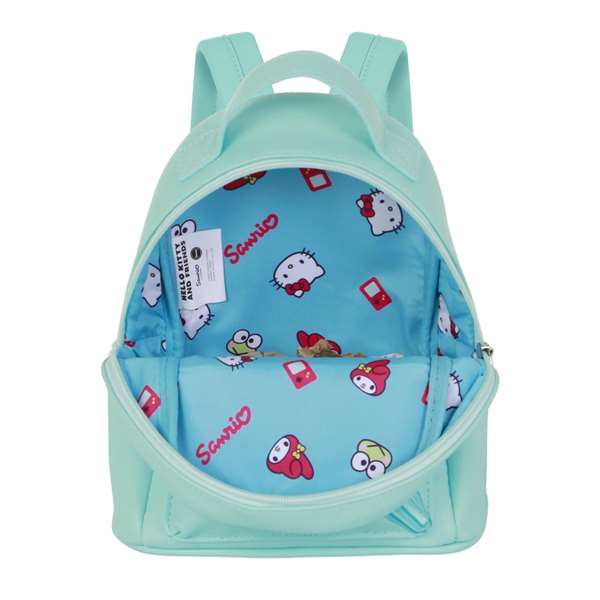 Hello Kitty Sac à dos urbain pour usage quotidien avec compartiments, turquoise, PVC, 25 x 22 x 15 cm Hello Kitty Sac à dos urbain pour usage quotidien avec compartiments, turquoise, PVC, 25 x 22 x 15 cm