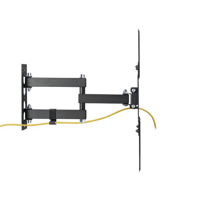 Equip 650413 Support Mural Orientable pour TV 23"-55" VESA 100x100 à 400x400 Double Bras Articulé Noir