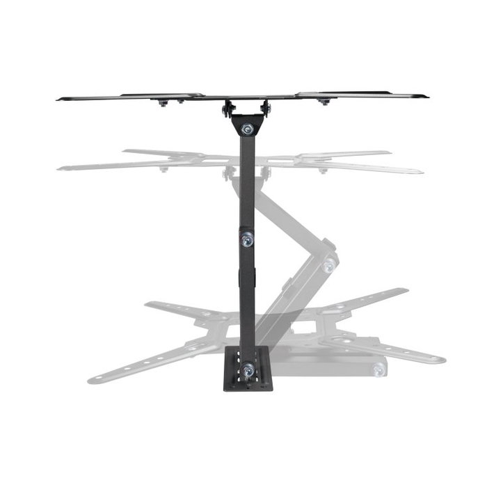 Equip 650413 Support Mural Orientable pour TV 23"-55" VESA 100x100 à 400x400 Double Bras Articulé Noir