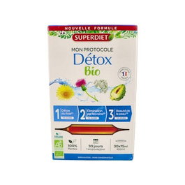 SUPERDIET Protocole Detox Bio 30 ampoules