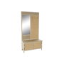 Porte-manteau avec miroir Home ESPRIT Naturel Rotin Bois de paulownia Miroir 92 x 40 x 181 cm