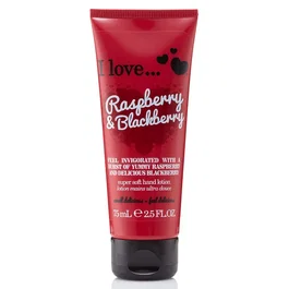 I Love Crème hydratante pour les mains Framboise et Mûre, 75 ml