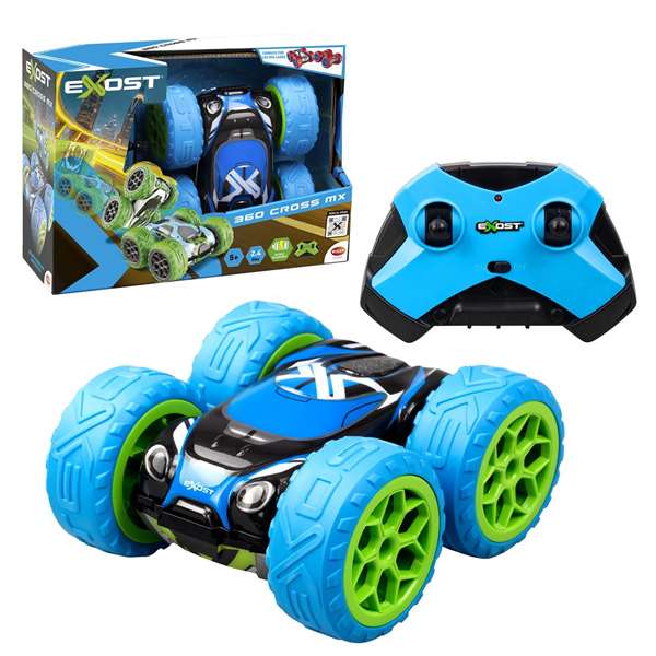Bizak Exost 360 Cross MX - Voiture télécommandée radiocommande 2.4 GHz, modèle assorti aléatoire, avec lumières, pour enfant dès 5 ans