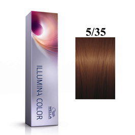 Wella Professionals Illumina Color - Teinture permanente capillaire 5/35 Light Chestnut Golden Mahogany - 60 ml