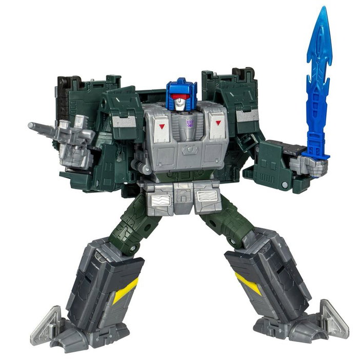 HASBRO Transformers Legacy United - Figurine Deluxe Overcharge 19 cm avec Articulations, Têtes Alternatives, Épée et 2 Fusils Laser - Conversion Robot/Jet/Tank HASBRO Transformers Legacy United - Figurine Deluxe Overcharge 19 cm avec Articulations, Têtes Alternatives, Épée et 2 Fusils Laser - Conversion Robot/Jet/Tank